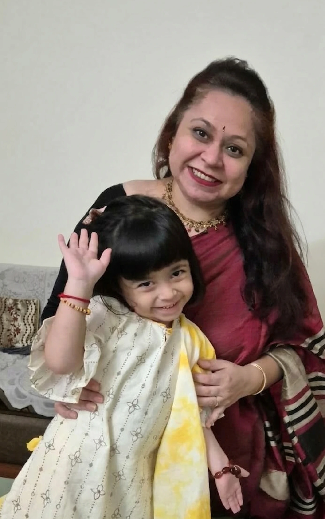Divya Gupta - Caterpillar Care Preschool Founder with her daughter